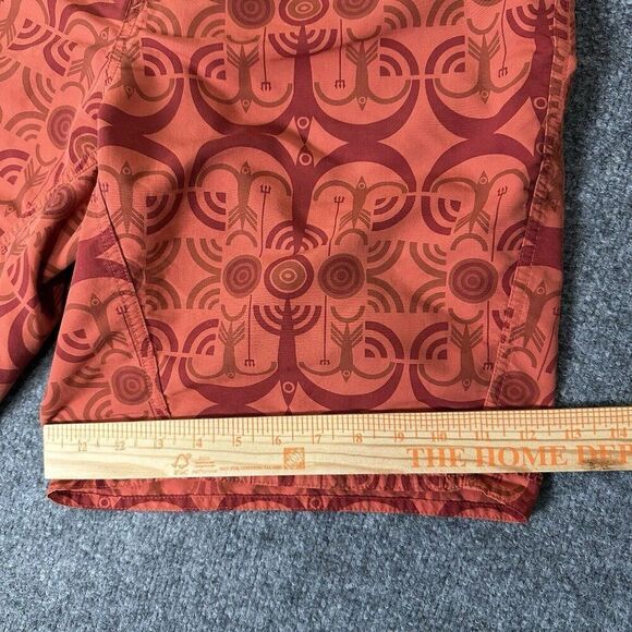 Patagonia Board Shorts Mens 33 (32) Orange Geometric Swim Trunks 9" Nylon Adult - Picture 9 of 9